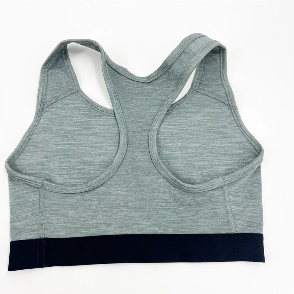 ✅ Nike Womens Medium Support Racerback Sports‎ Bra GREY/BLACK SIZE SMALL
